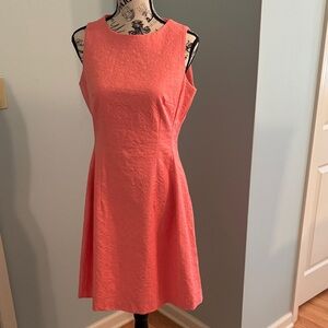 Chic Sleeveless Coral Mini Dress